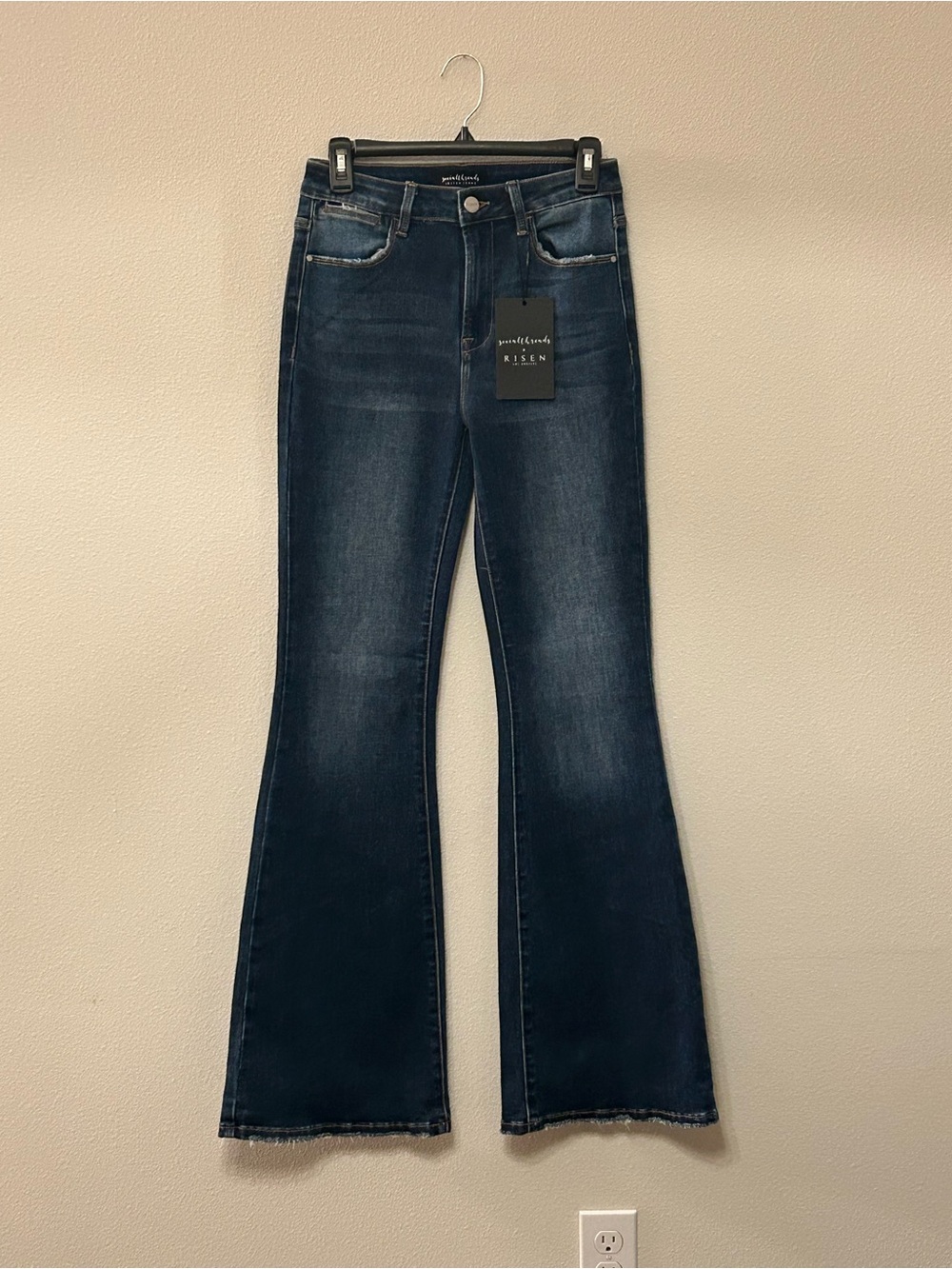 Risen Los Angeles Indigo Flare Jeans for Women Size 27